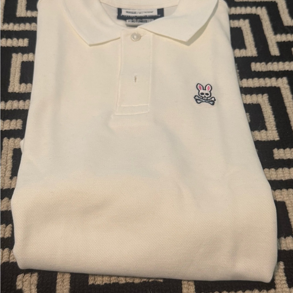 Psycho Bunny Classic Polo in white with Logo